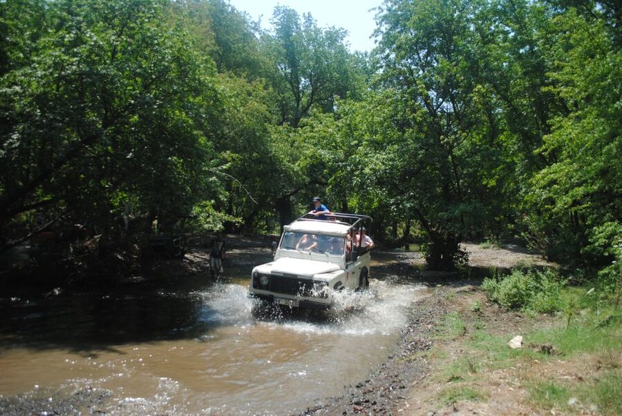 Kusadasi Jeep Safari w/ Lunch and Water Fight - Kursunlu Monastery and the old stonework