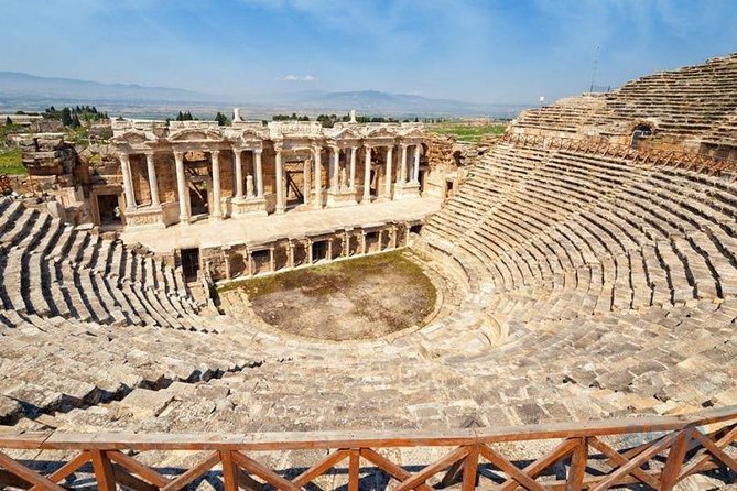 Pamukkale Small Group Tour From Kusadasi or Selcuk Hotels - The Pamukkale theater in a 30-minute stop
