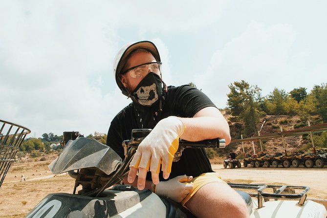 Quad Safari in Kusadasi - The briefing, helmet, and first ride
